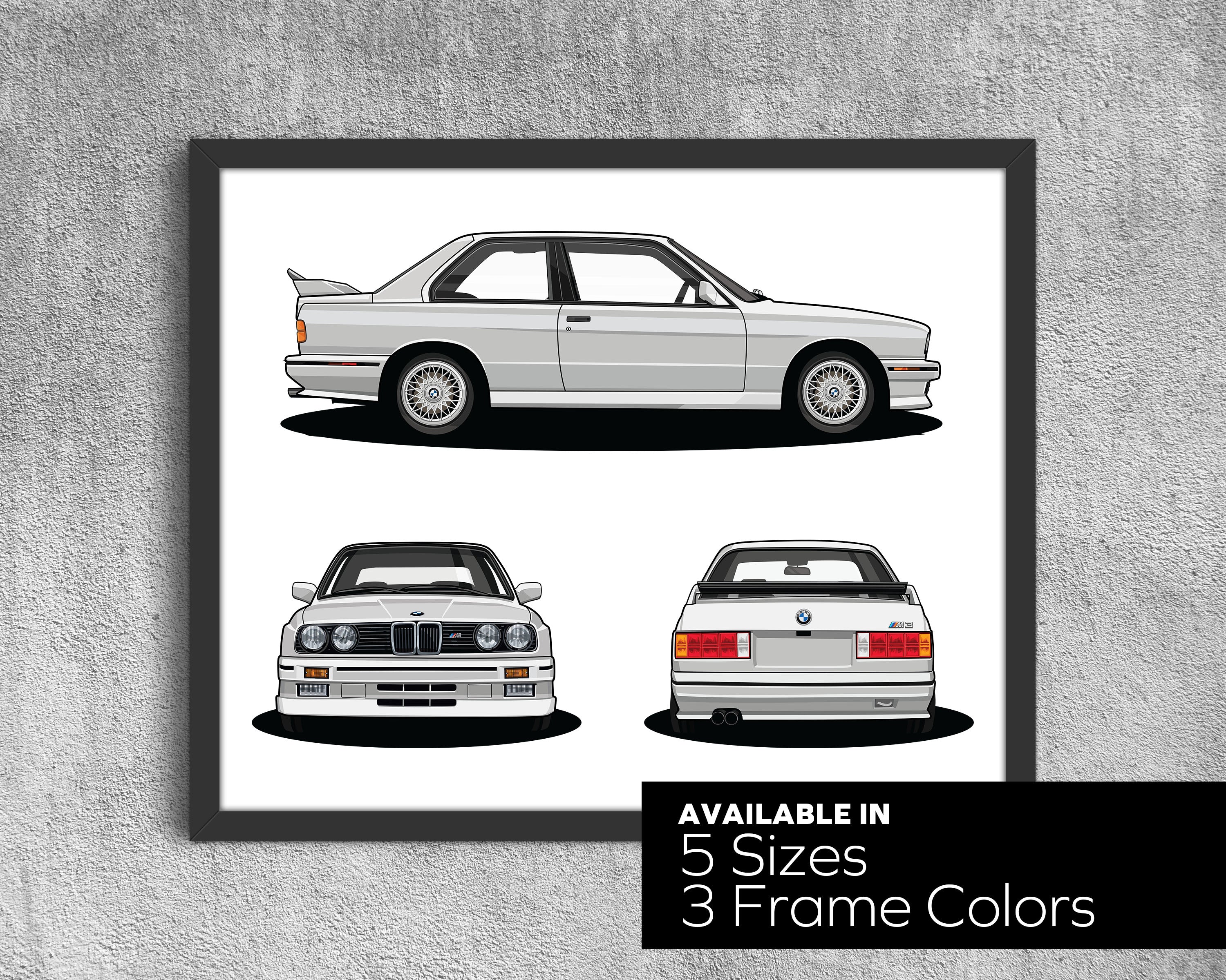 cadre BMW E30 Photo frame effect